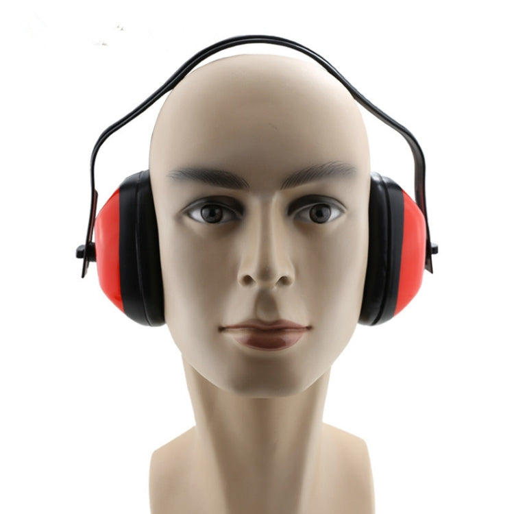 Anti-Noise Safety Work Sleep Hearing Protection Headphones Protective Earmuffs, Red Anti-Noise Safety Work Sleep Hearing Protection Headphones Protective Earmuffs, Red